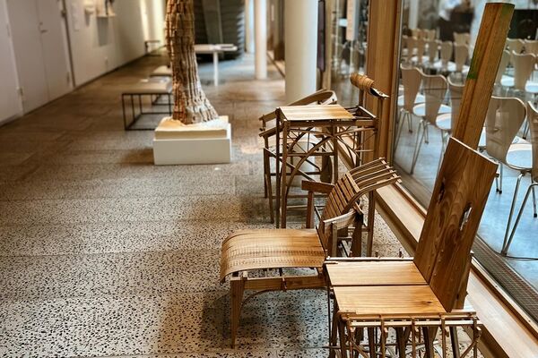 Chairs in corridor. Photo. 